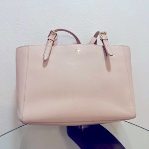 Pale pink Tory Burch tote